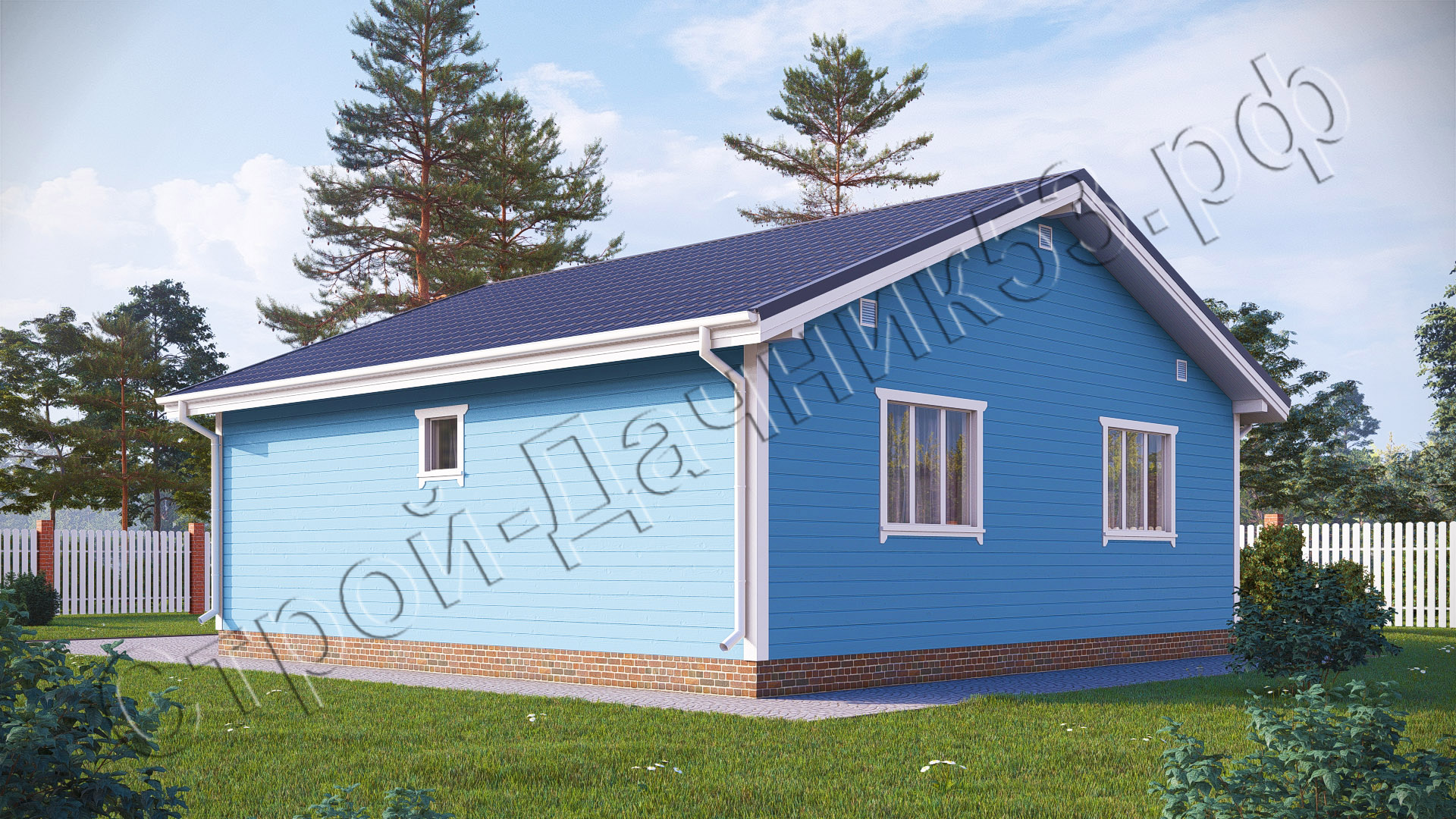 Проект каркасно-щитового дома Д–29